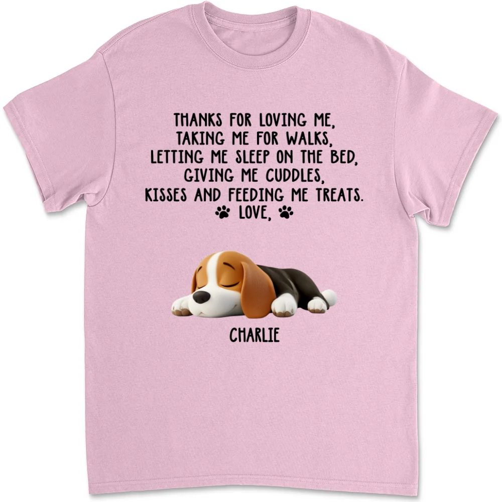 Thank You For Loving Me - Personalized Custom Unisex T-Shirt - Image 8
