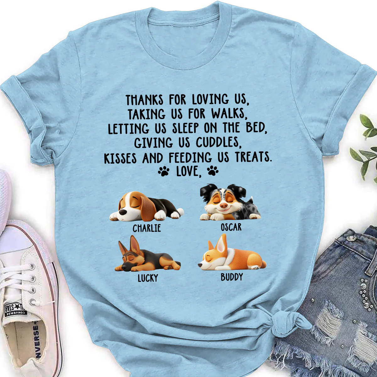 Thank You For Loving Me - Personalized Custom Women's T-Shirt - Image 4