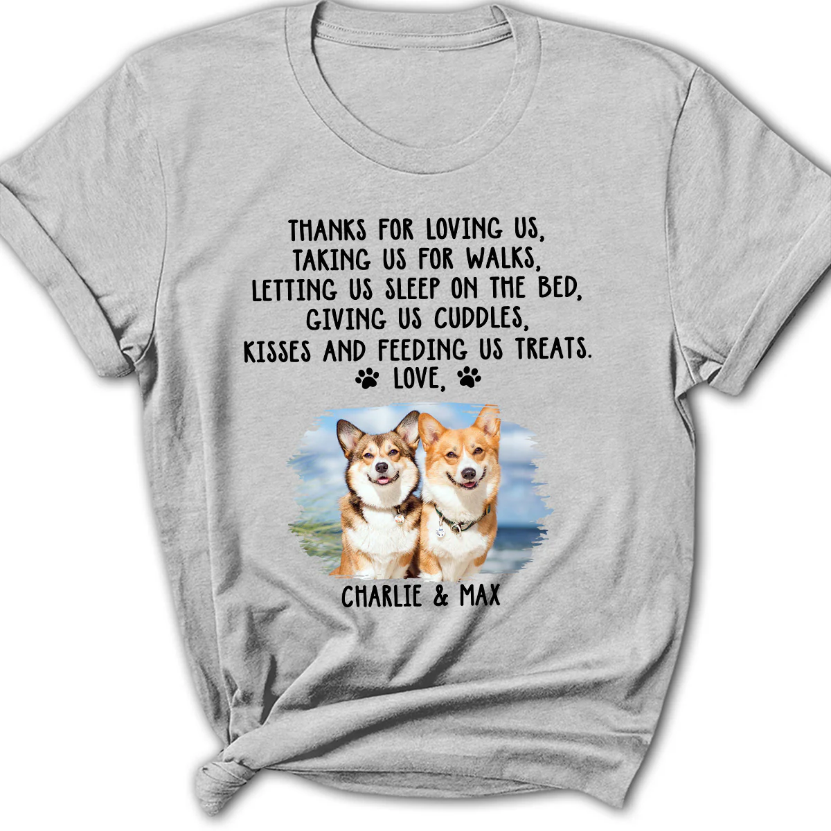 Thank You For Loving Me Photo - Personalized Custom Unisex T-Shirt