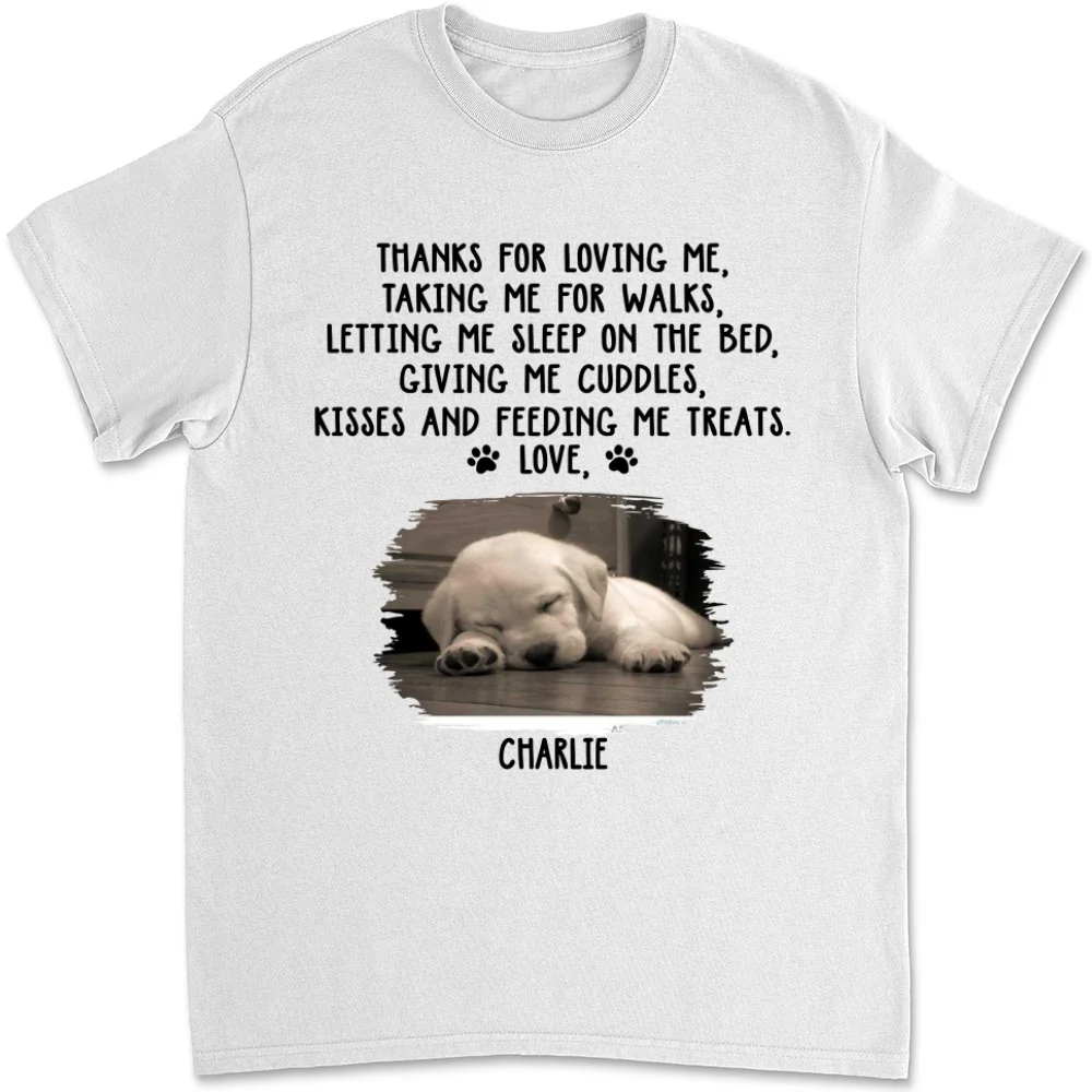 Thank You For Loving Me Photo - Personalized Custom Unisex T-Shirt - Image 2