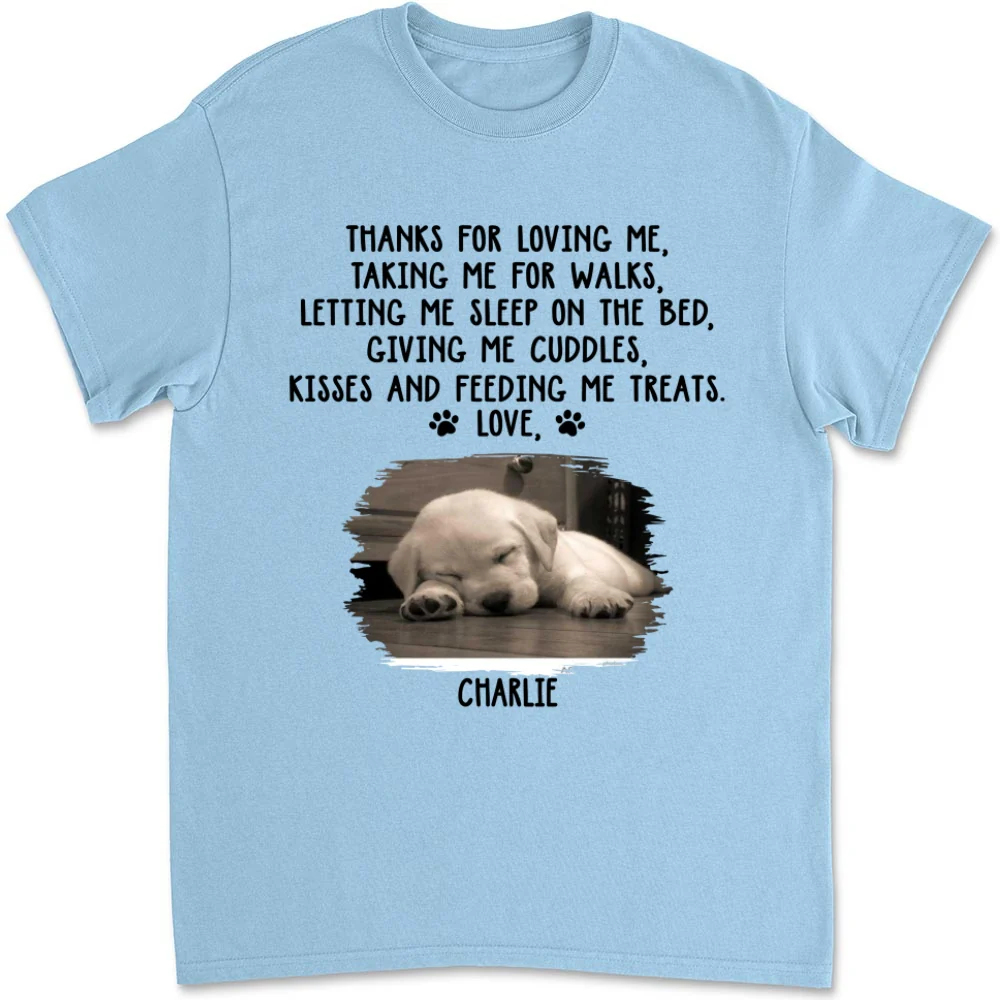 Thank You For Loving Me Photo - Personalized Custom Unisex T-Shirt - Image 4