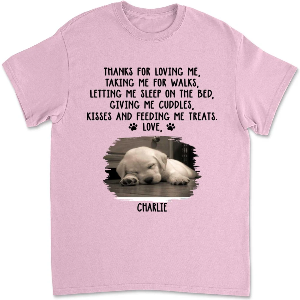 Thank You For Loving Me Photo - Personalized Custom Unisex T-Shirt - Image 5