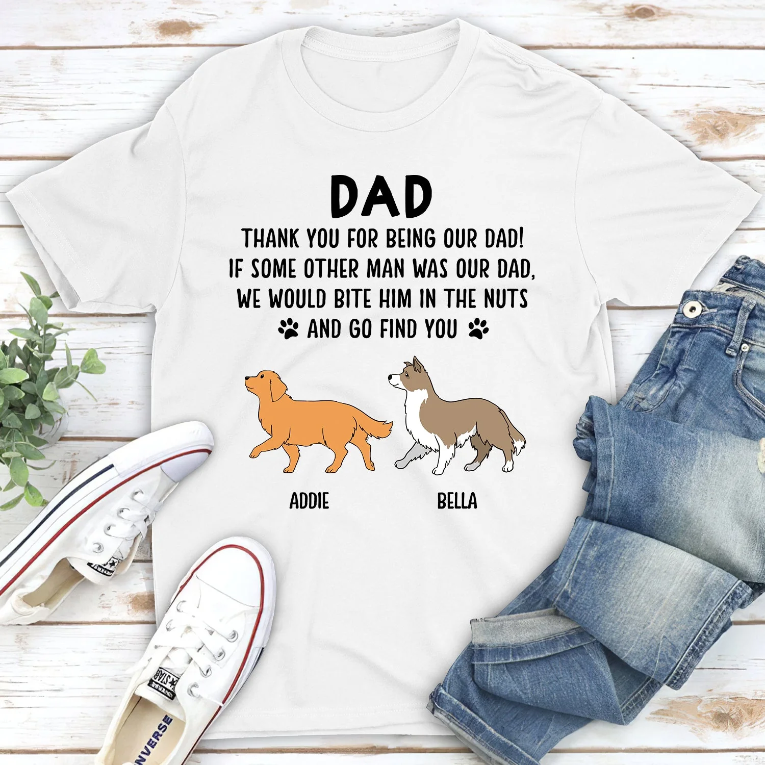 Thank You For - Personalized Custom Unisex T-shirt - Image 2