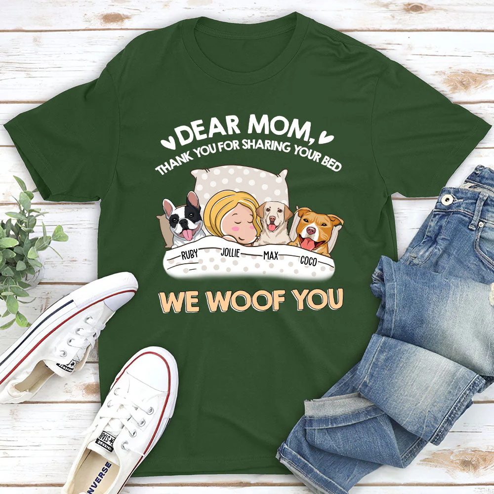 Thank You For Sharing Your Bed - Personalized Custom Unisex T-shirt - Image 3