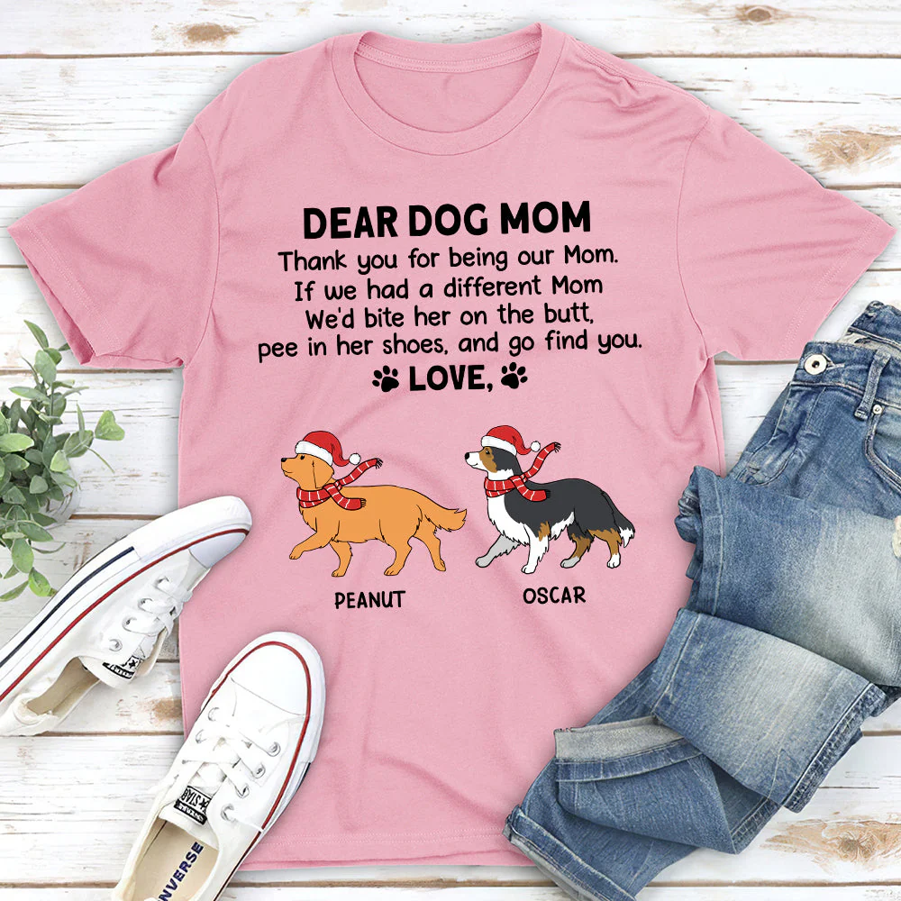 Thank You Mom Christmas - Personalized Custom Unisex T-Shirt - Image 3