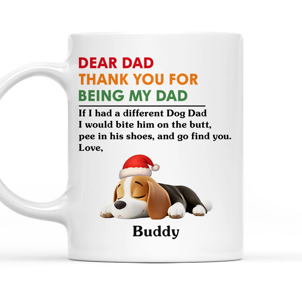 Thanks For Being A Pawsome Dog Mom - Personalized Custom Coffee Mug - Image 2