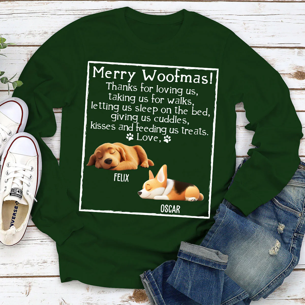 Thanks For Everything You Give Me - Personalized Custom Long Sleeve T-Shirt - Image 3