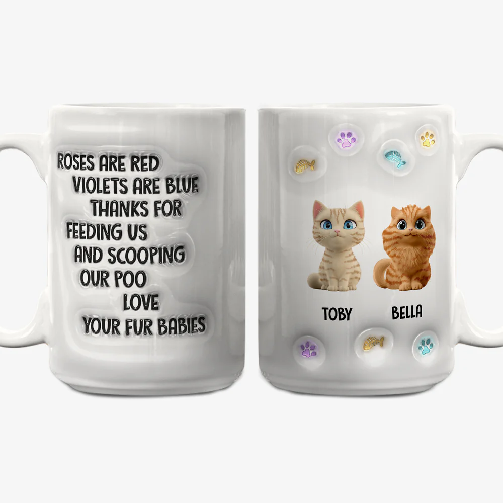 Thanks For Feeding And Scooping - Personalized Custom 3D Inflated Effect Mug - Image 5