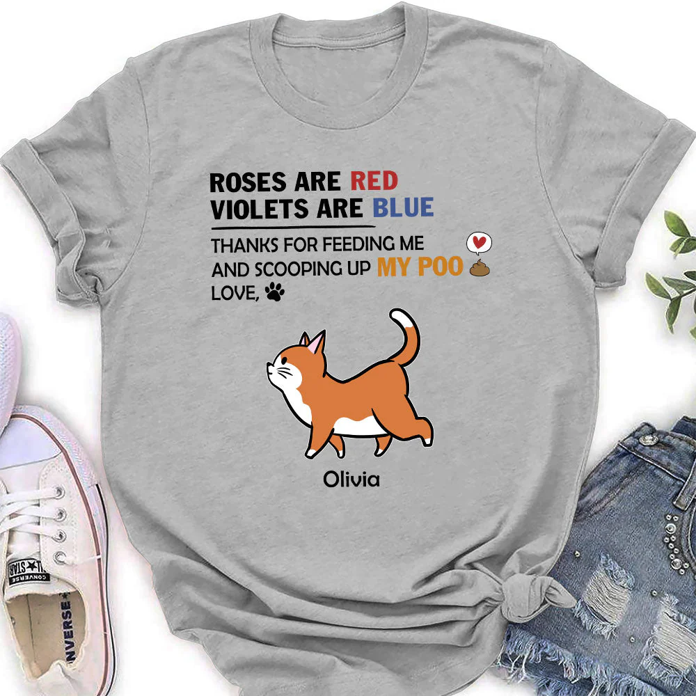 Thanks For Feeding Us - Personalized Custom Women's T-shirt - Image 2