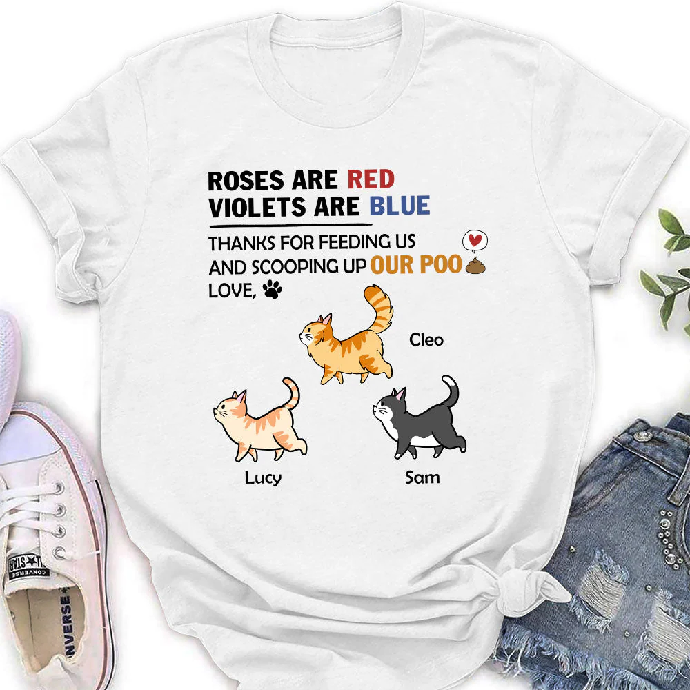Thanks For Feeding Us - Personalized Custom Women's T-shirt - Image 3