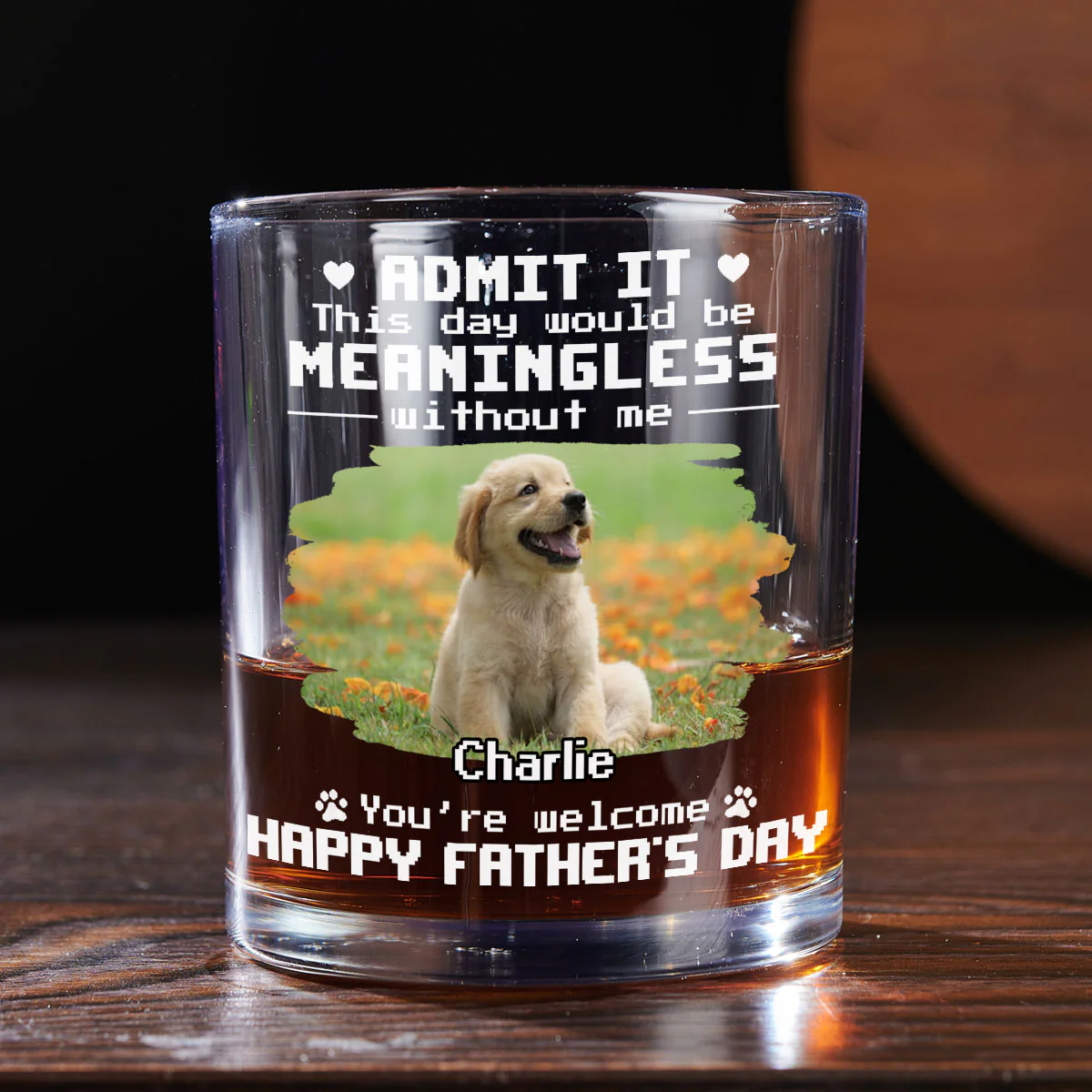 Thanks For Having Me Photo - Personalized Custom Whiskey Glass