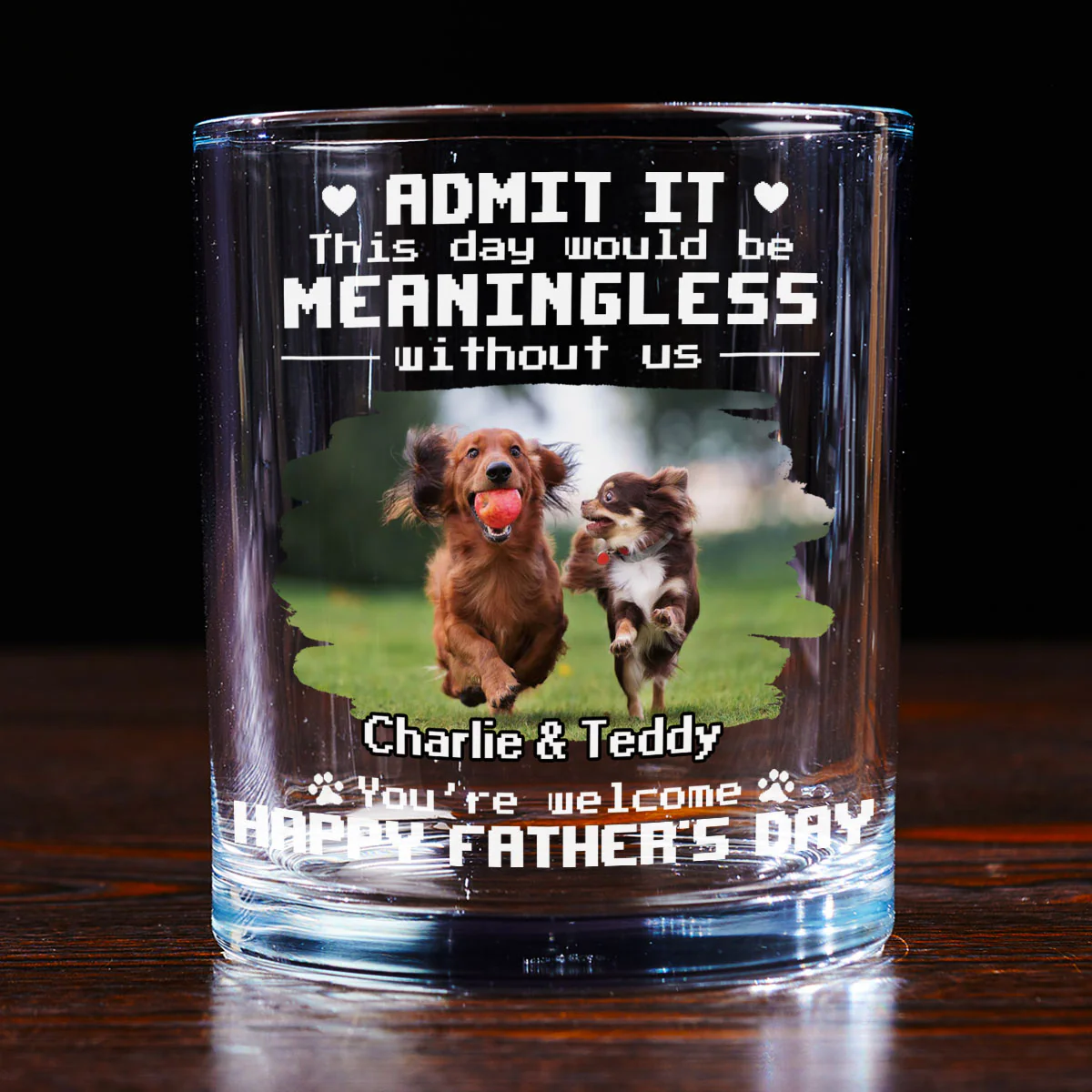 Thanks For Having Me Photo - Personalized Custom Whiskey Glass - Image 2