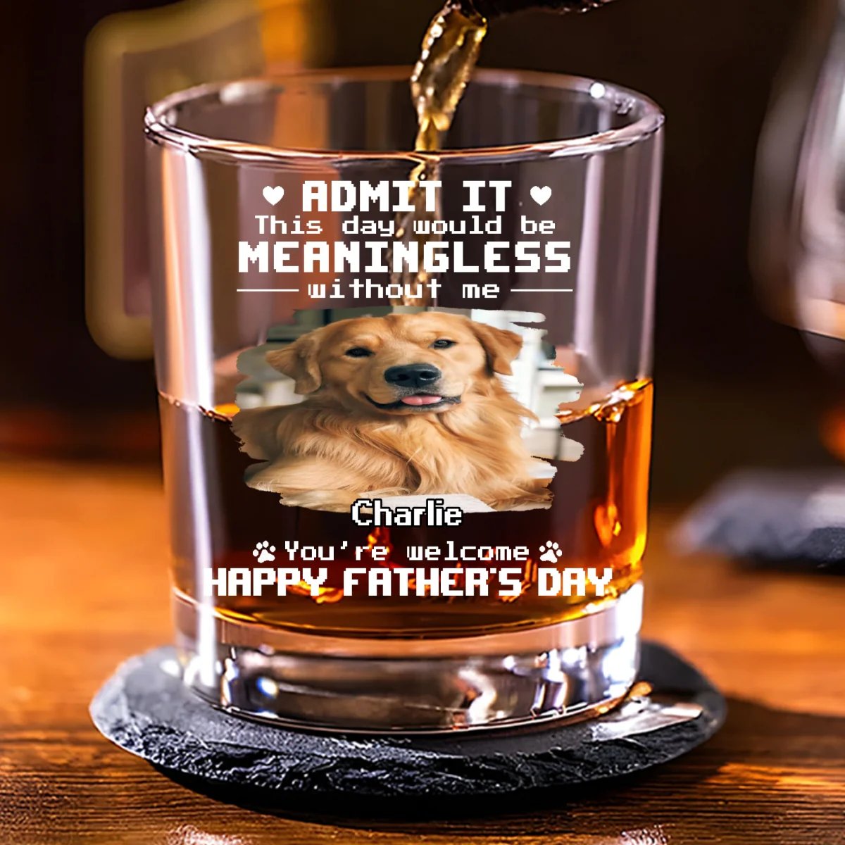 Thanks For Having Me Photo - Personalized Custom Whiskey Glass - Image 4