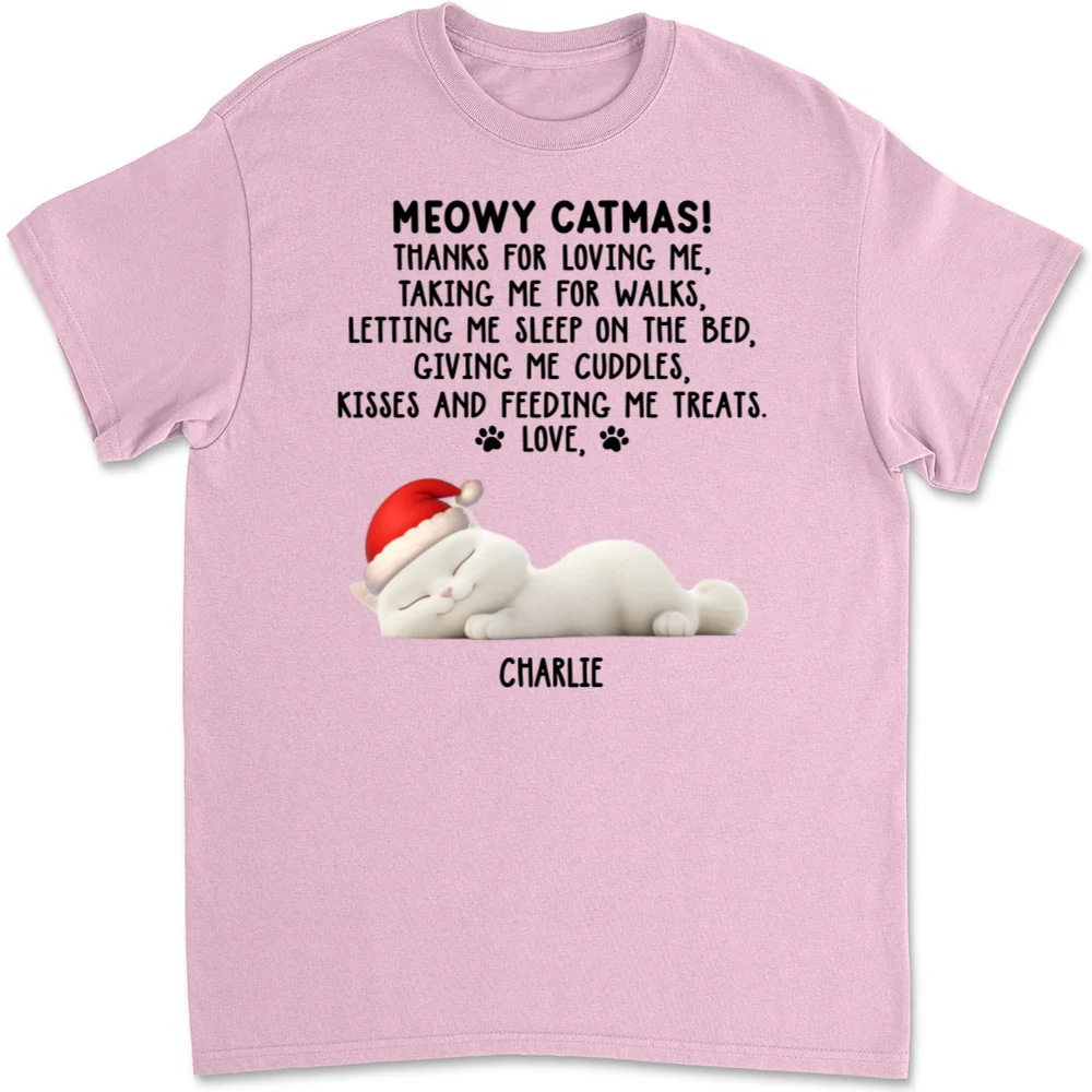 Thanks For Loving Me Cat - Personalized Custom Unisex T-shirt - Image 8