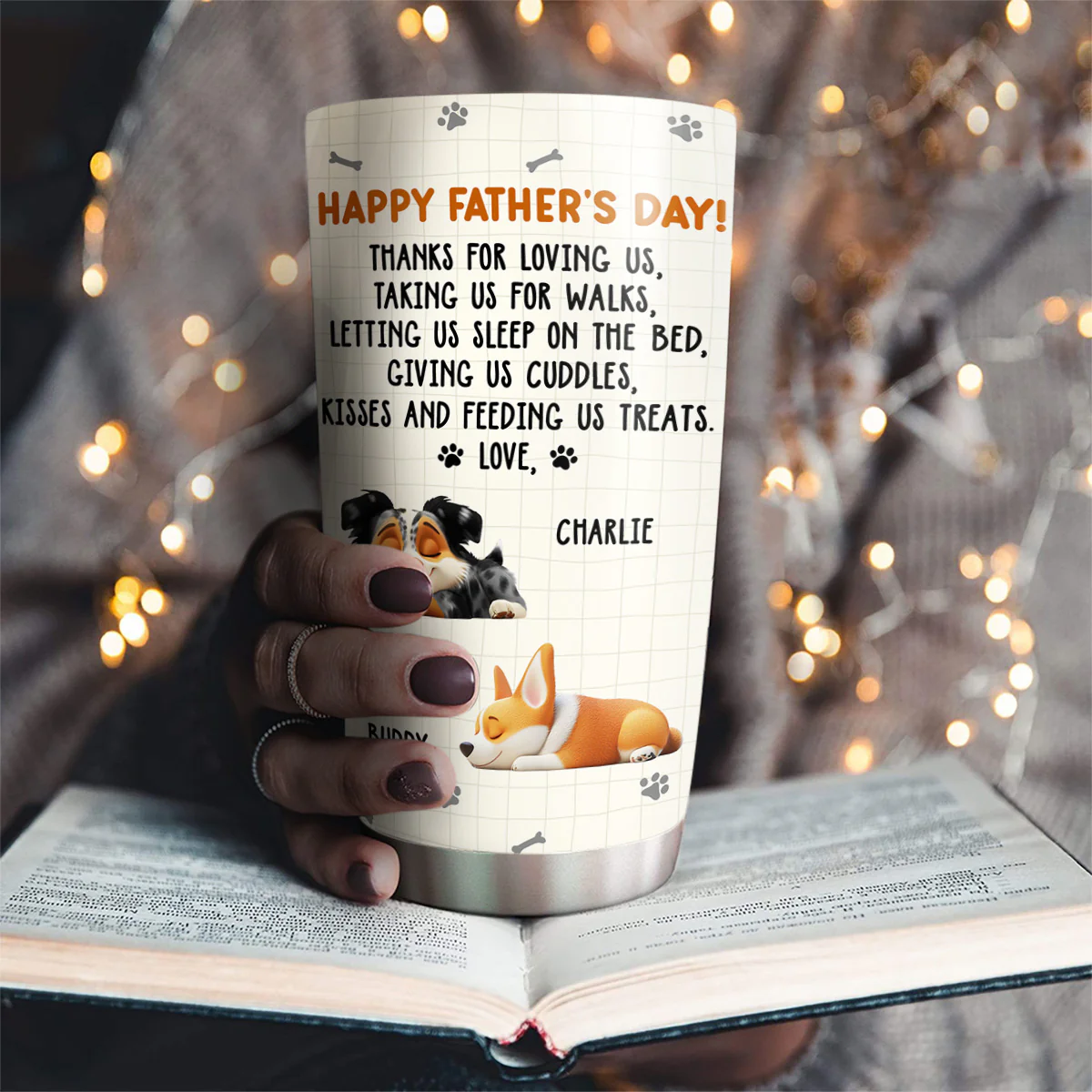 Thanks For Loving Me Dad - Personalized Custom Tumbler - Image 5