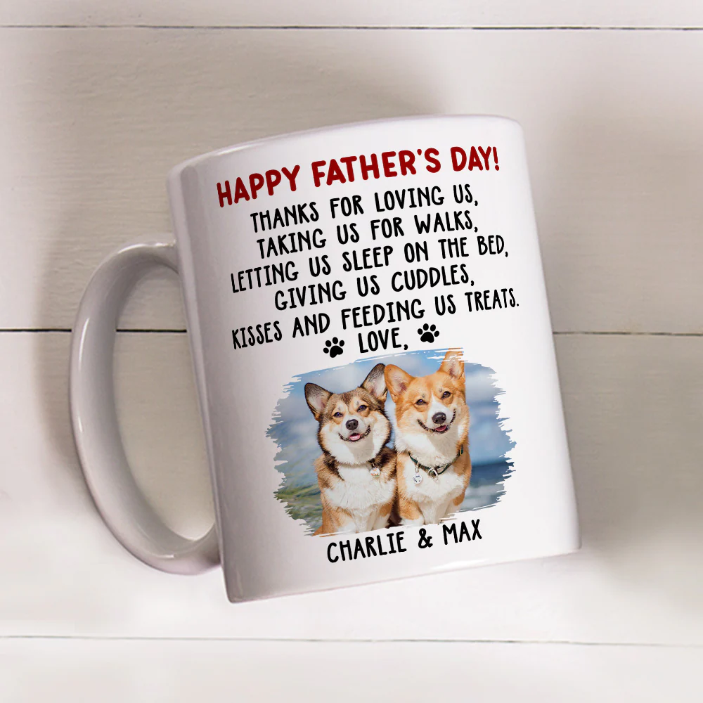 Thanks For Loving Me Dad Photo - Personalized Custom Coffee Mug - Image 4
