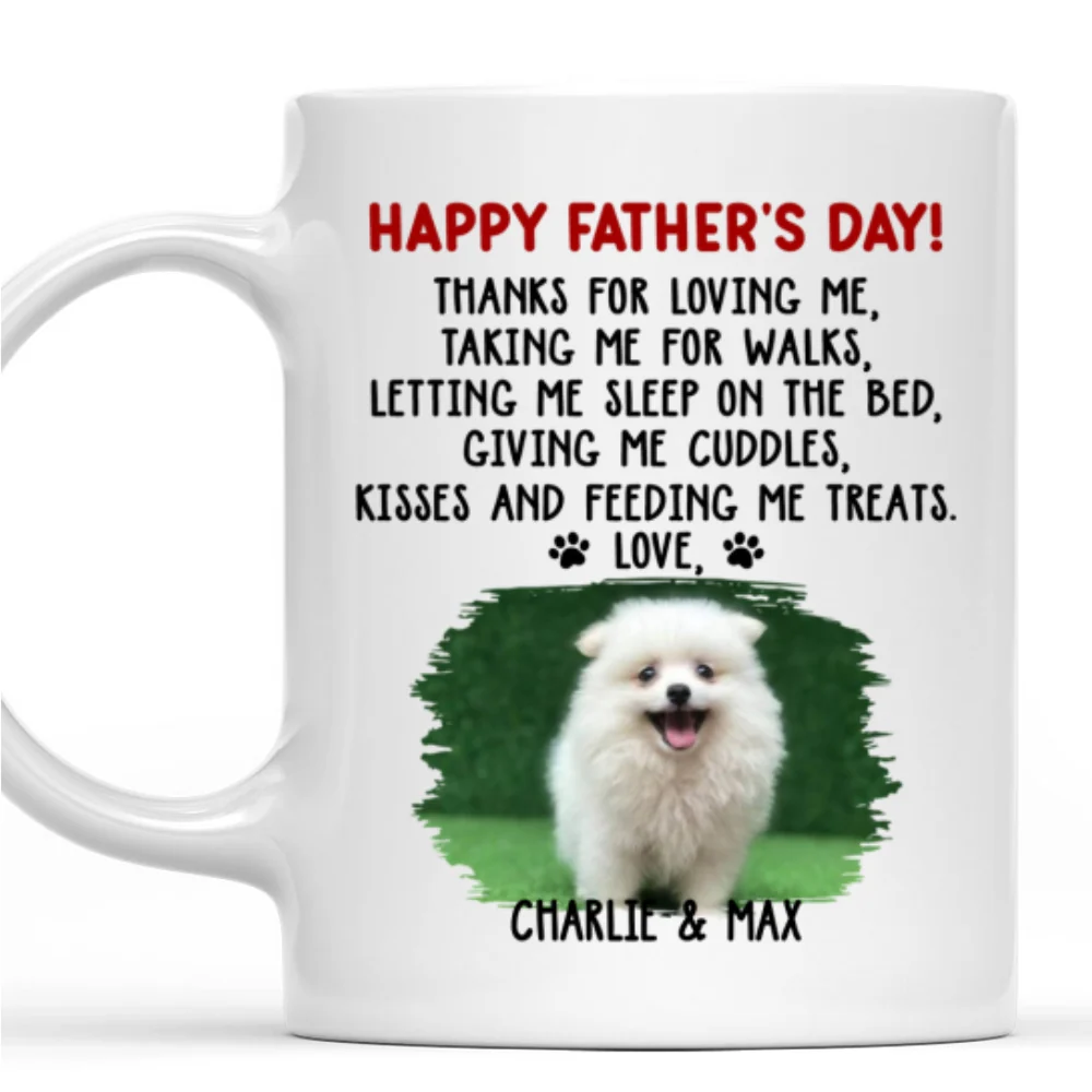 Thanks For Loving Me Dad Photo - Personalized Custom Coffee Mug - Image 5