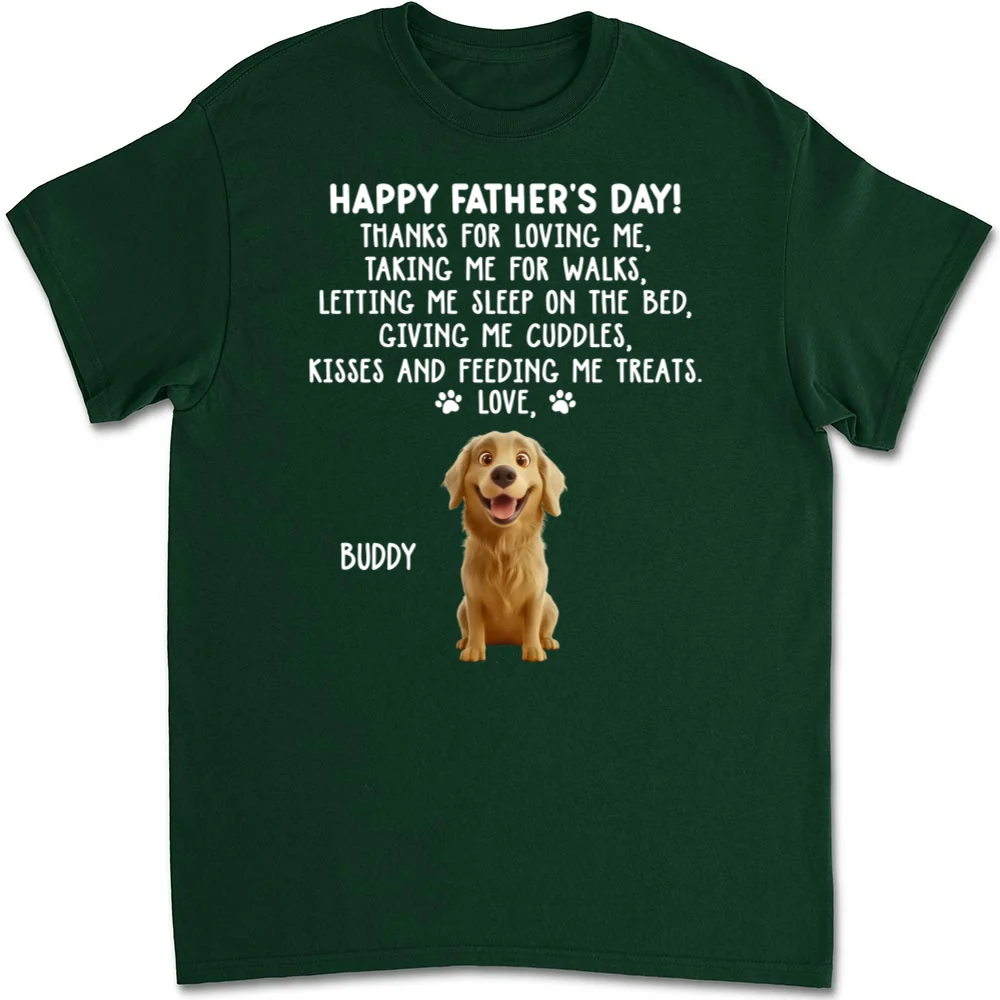 Thanks For Loving Me Dog Dad - Personalized Custom Unisex T-Shirt - Image 8