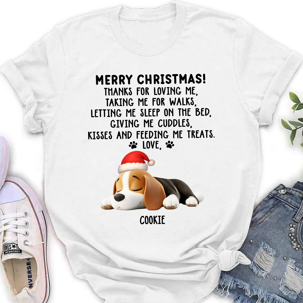 Thanks For Loving Me Fur Babies - Personalized Custom Women's T-Shirt - Image 2