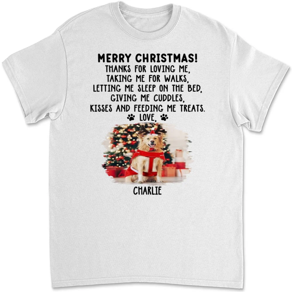 Thanks For Loving Me Fur Babies Photo - Personalized Custom Unisex T-Shirt - Image 3