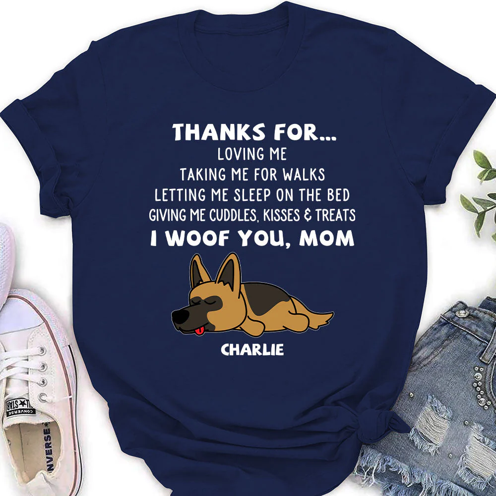 Thanks For Loving Me - Personalized Custom Women's T-shirt - Image 2