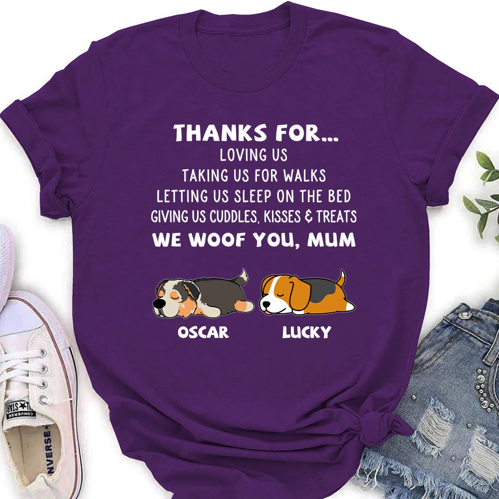 Thanks For Loving Me - Personalized Custom Women's T-shirt - Image 3