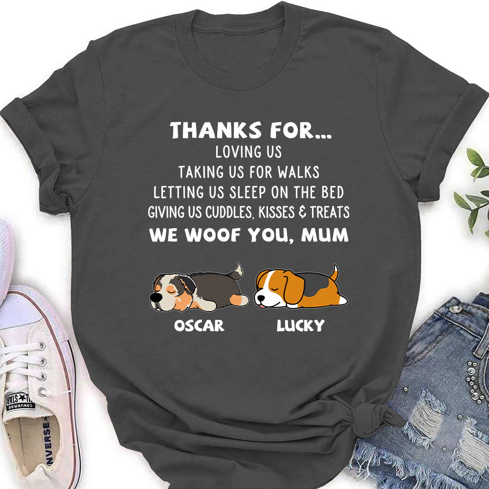 Thanks For Loving Me - Personalized Custom Women's T-shirt - Image 4
