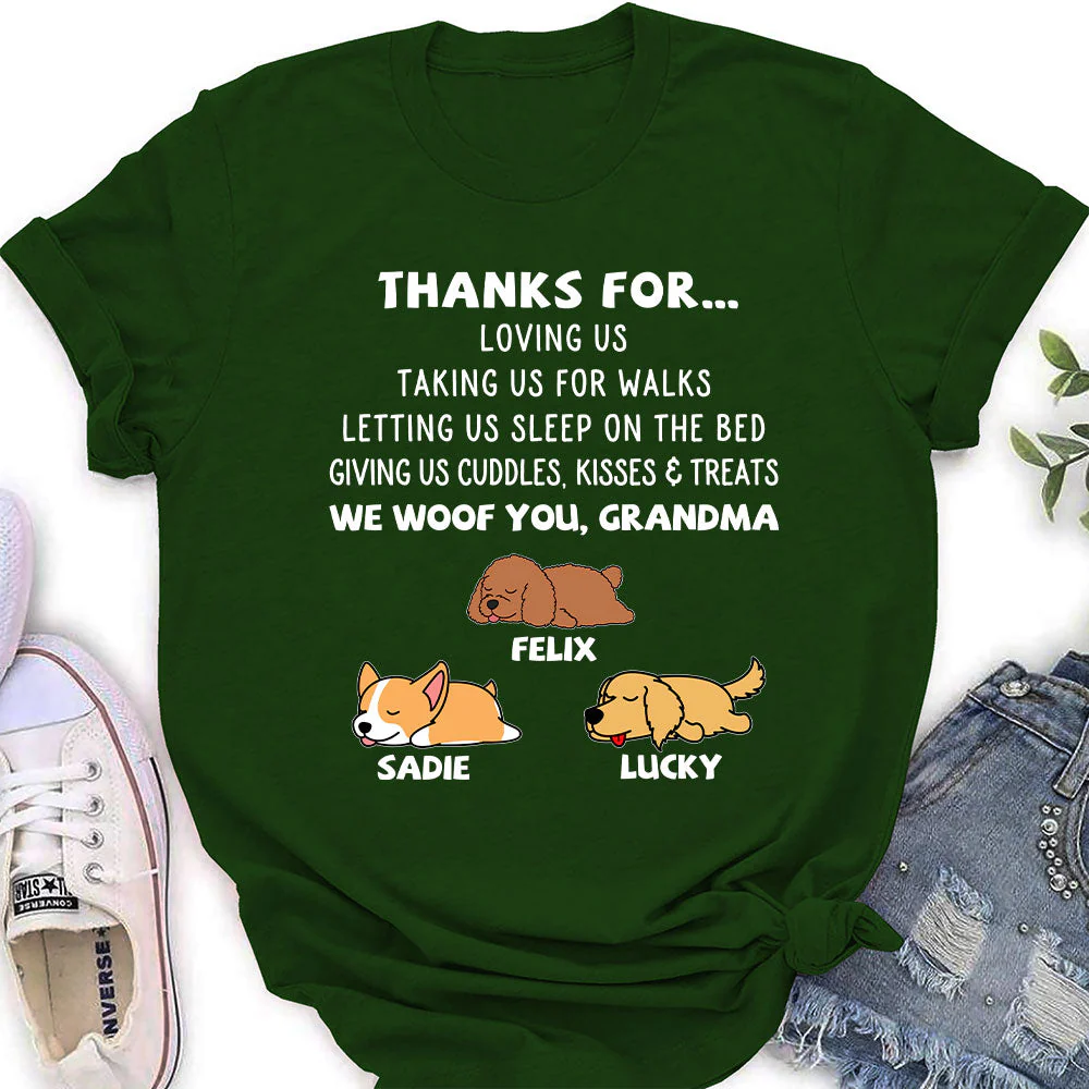 Thanks For Loving Me - Personalized Custom Women's T-shirt - Image 5