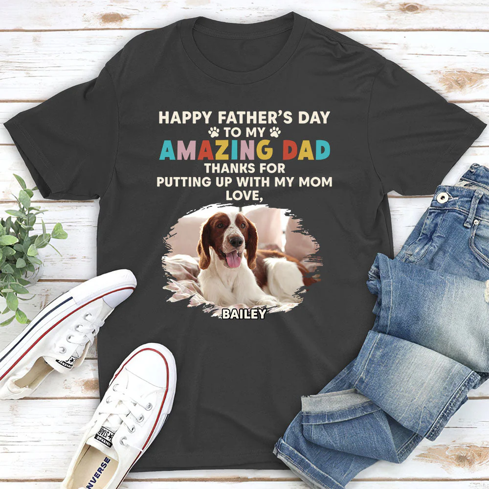 Thanks For Our Amazing Dad - Personalized Custom Unisex T-shirt - Image 4