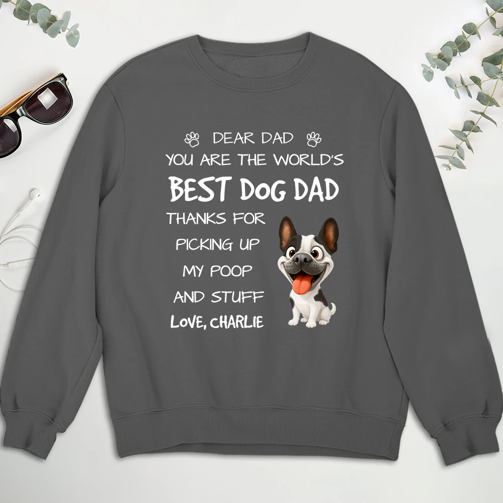 Thanks For Picking My Poop Dad Ver - Personalized Custom Shirt - Image 3