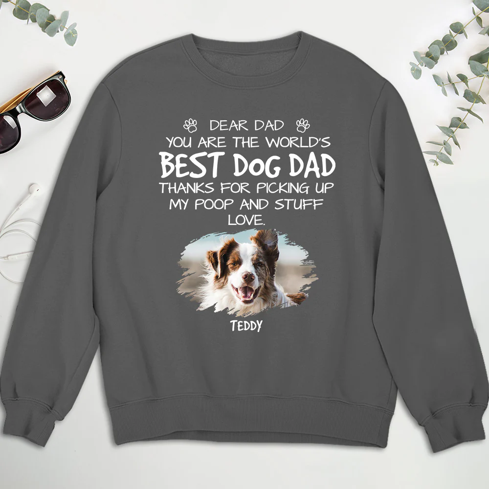 Thanks For Picking My Poop Dad Ver Photo - Personalized Custom Shirt - Image 3
