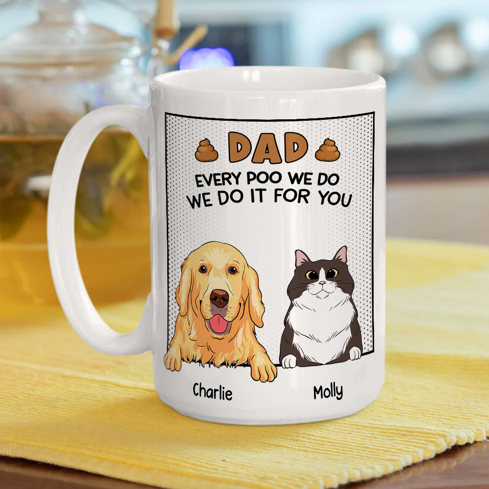 Thanks For Picking Up Our Poop  - Personalized Custom Coffee Mug - Image 4