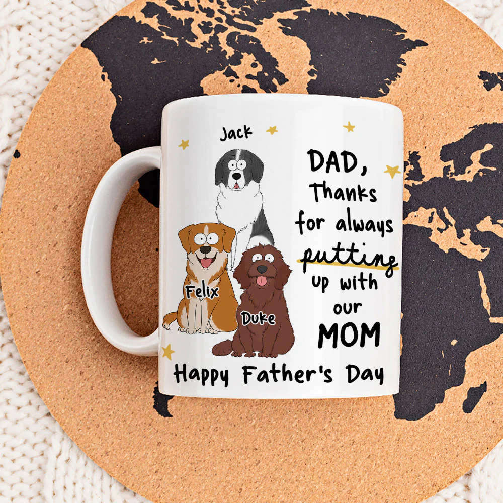 Thanks For Putting Up With - Personalized Custom Coffee Mug - Image 3