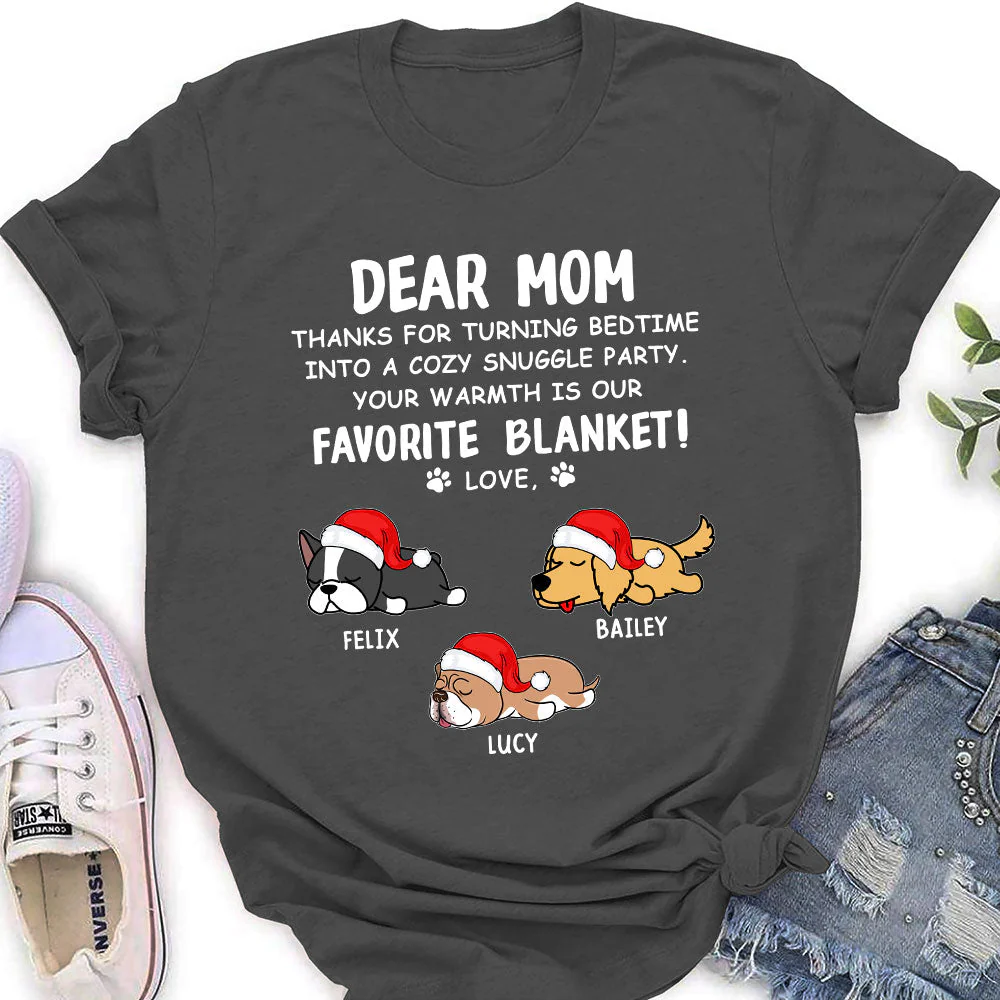 Thanks For Snuggle Party - Personalized Custom Women's T-shirt - Image 2