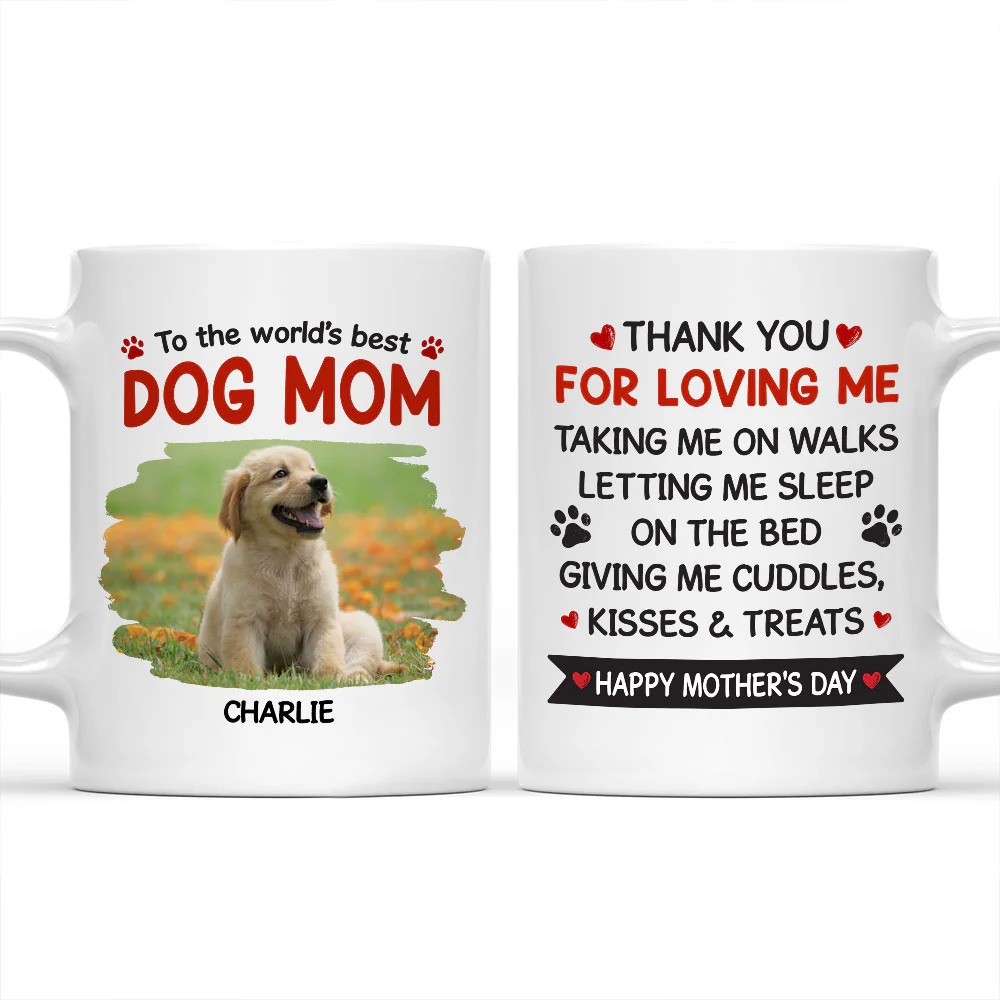 Thanks For Taking Us On Walks Photo - Personalized Custom Coffee Mug