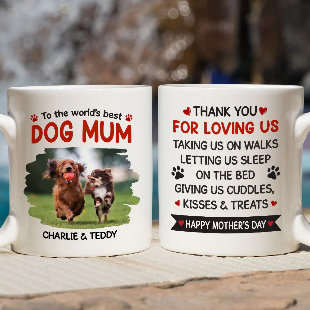 Thanks For Taking Us On Walks Photo - Personalized Custom Coffee Mug - Image 3