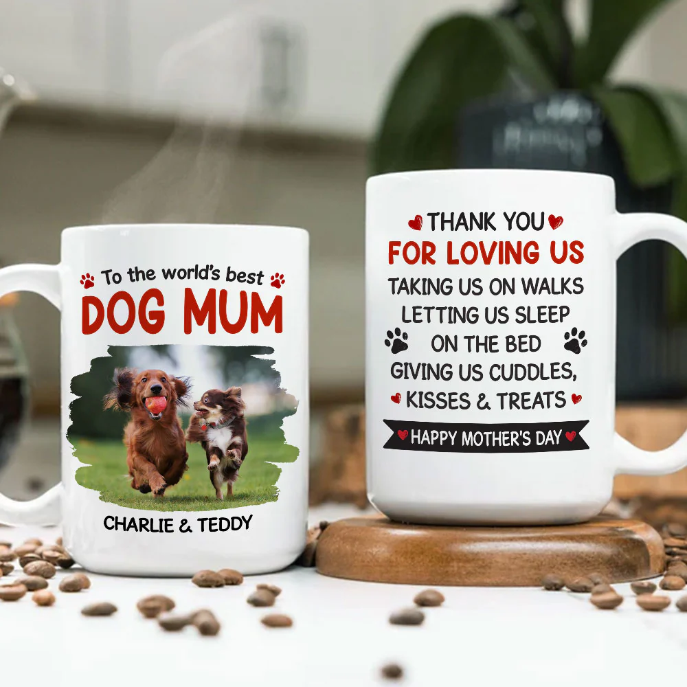 Thanks For Taking Us On Walks Photo - Personalized Custom Coffee Mug - Image 5