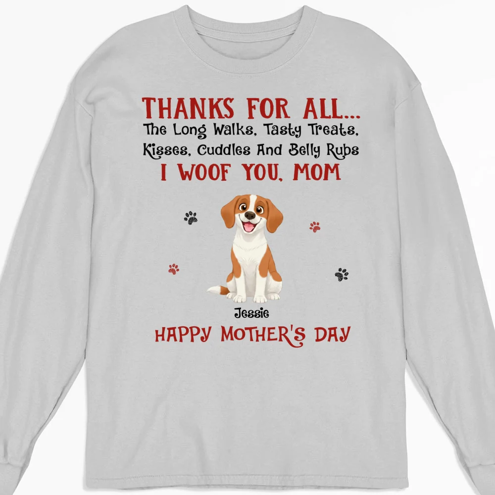 Thanks For Tasty Treats - Personalized Custom Long Sleeve T-Shirt - Image 3