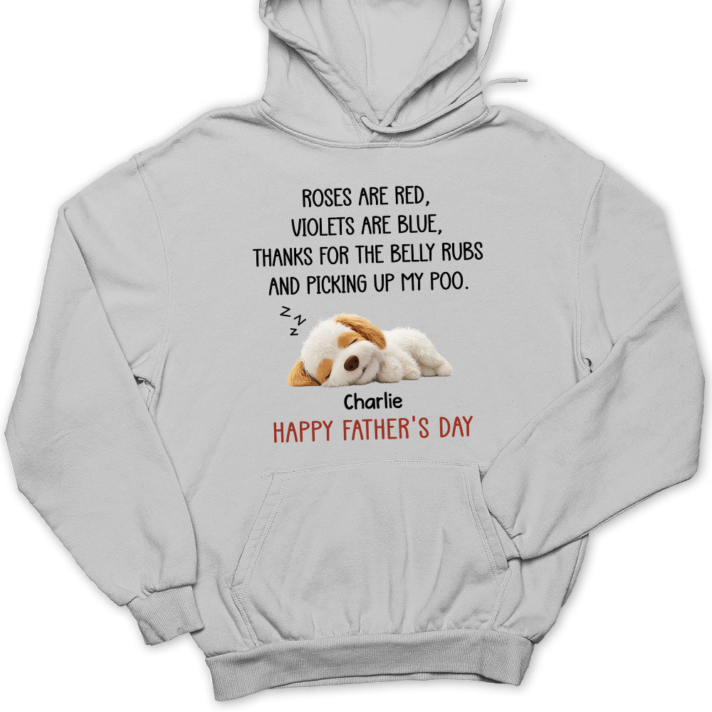 Thanks For The Belly Rubs - Personalized Custom Hoodie