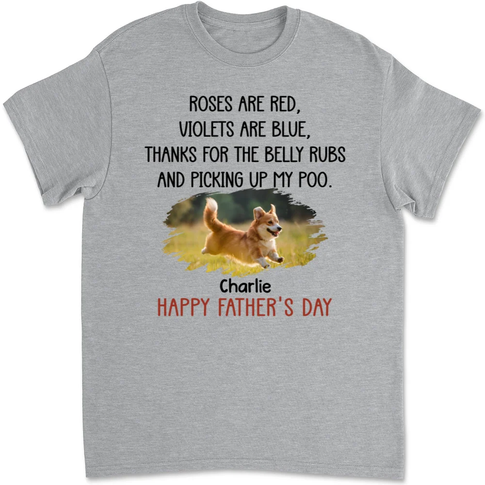 Thanks For The Belly Rubs Photo - Personalized Custom Unisex T-shirt - Image 6