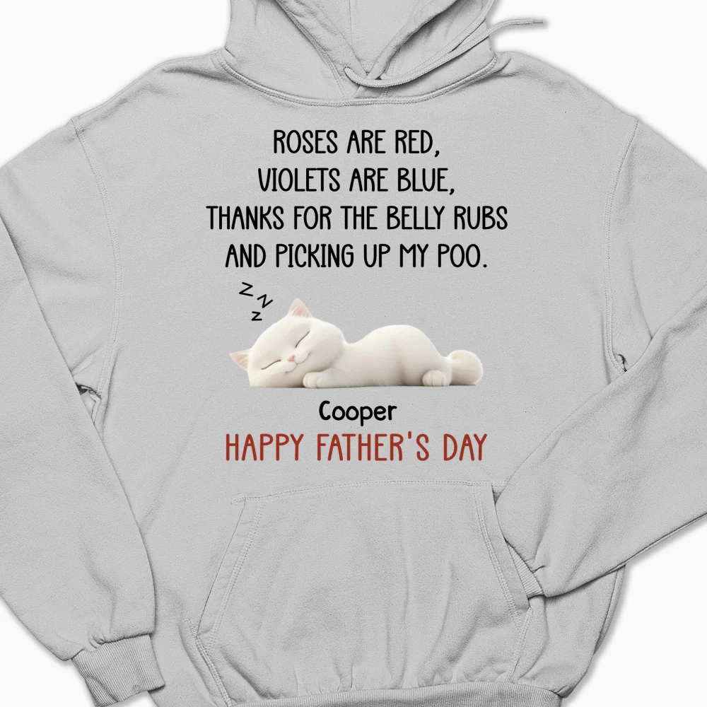 Thanks For The Belly Rubs Ver Cat - Personalized Custom Hoodie - Image 6