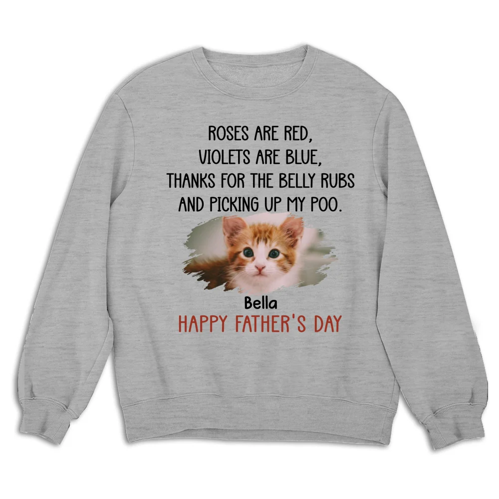 Thanks For The Belly Rubs Ver Cat Photo - Personalized Custom Sweatshirt - Image 5