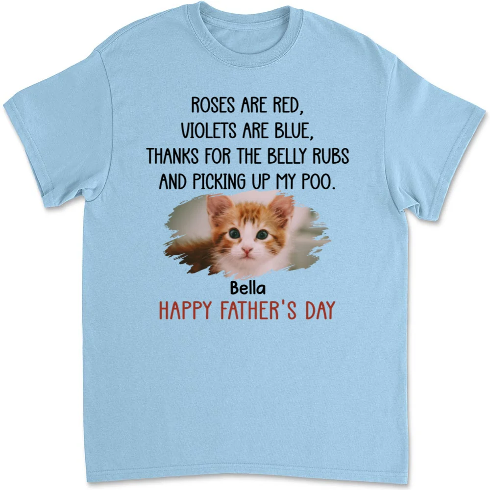 Thanks For The Belly Rubs Ver Cat Photo - Personalized Custom Unisex T-shirt - Image 8