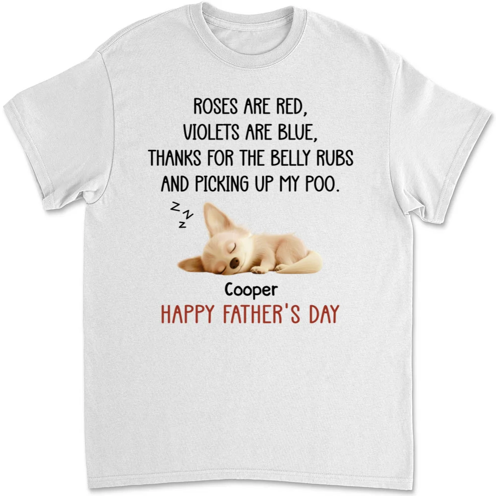 Thanks For The Belly Rubs Ver Pet - Personalized Custom Unisex T-shirt - Image 5