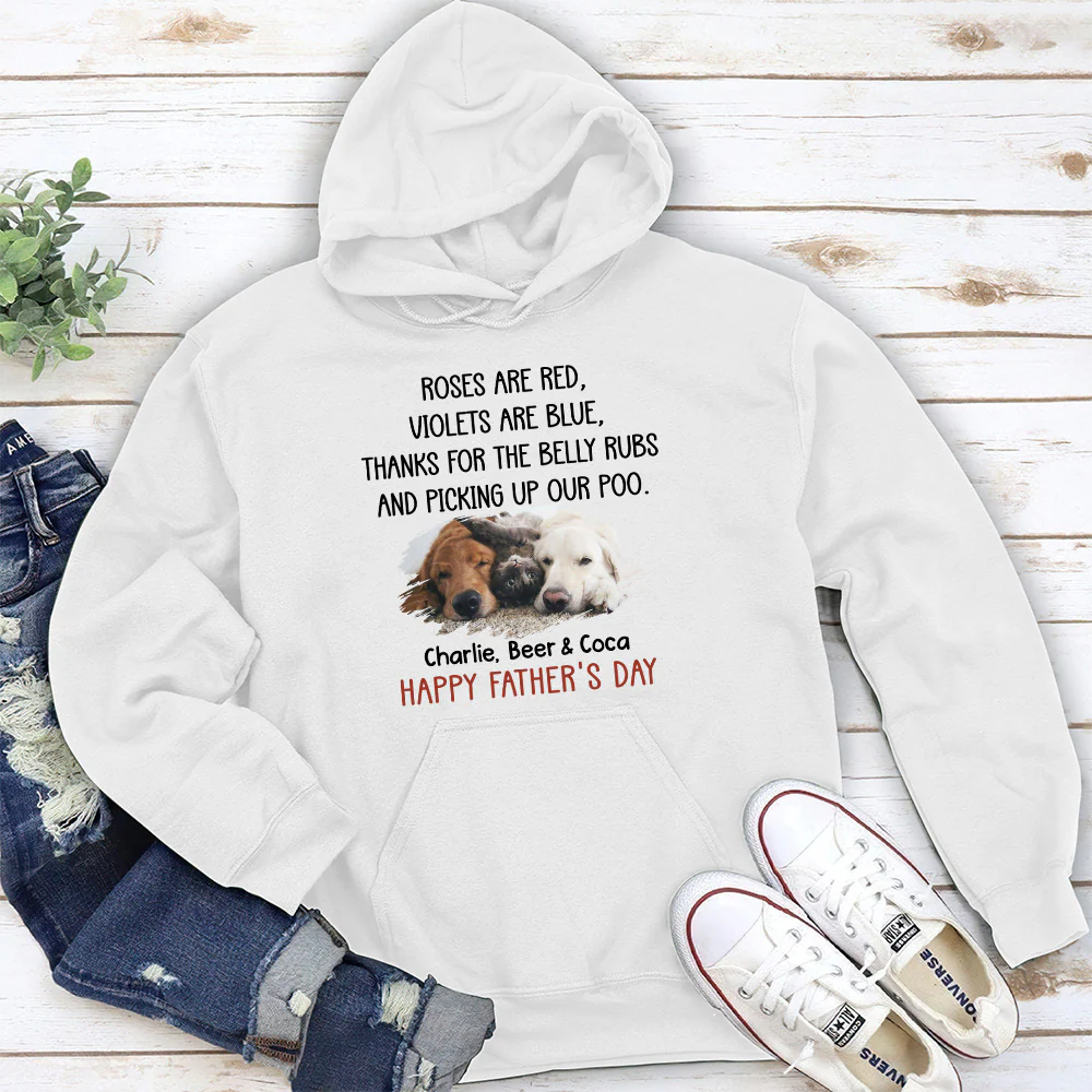 Thanks For The Belly Rubs Ver Pet Photo - Personalized Custom Hoodie - Image 3