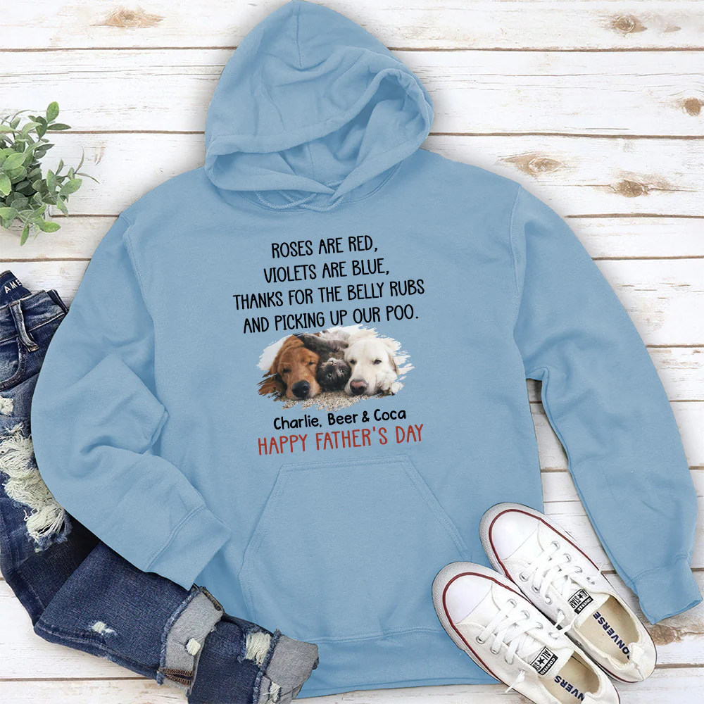 Thanks For The Belly Rubs Ver Pet Photo - Personalized Custom Hoodie - Image 4