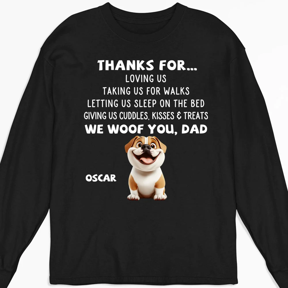 Thanks For Things You Do Cartoon - Personalized Custom Long Sleeve T-shirt - Image 6