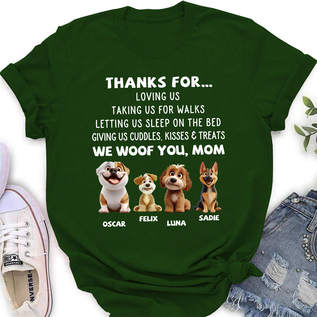 Thanks For Things You Do Cartoon - Personalized Custom Women's T-shirt - Image 5