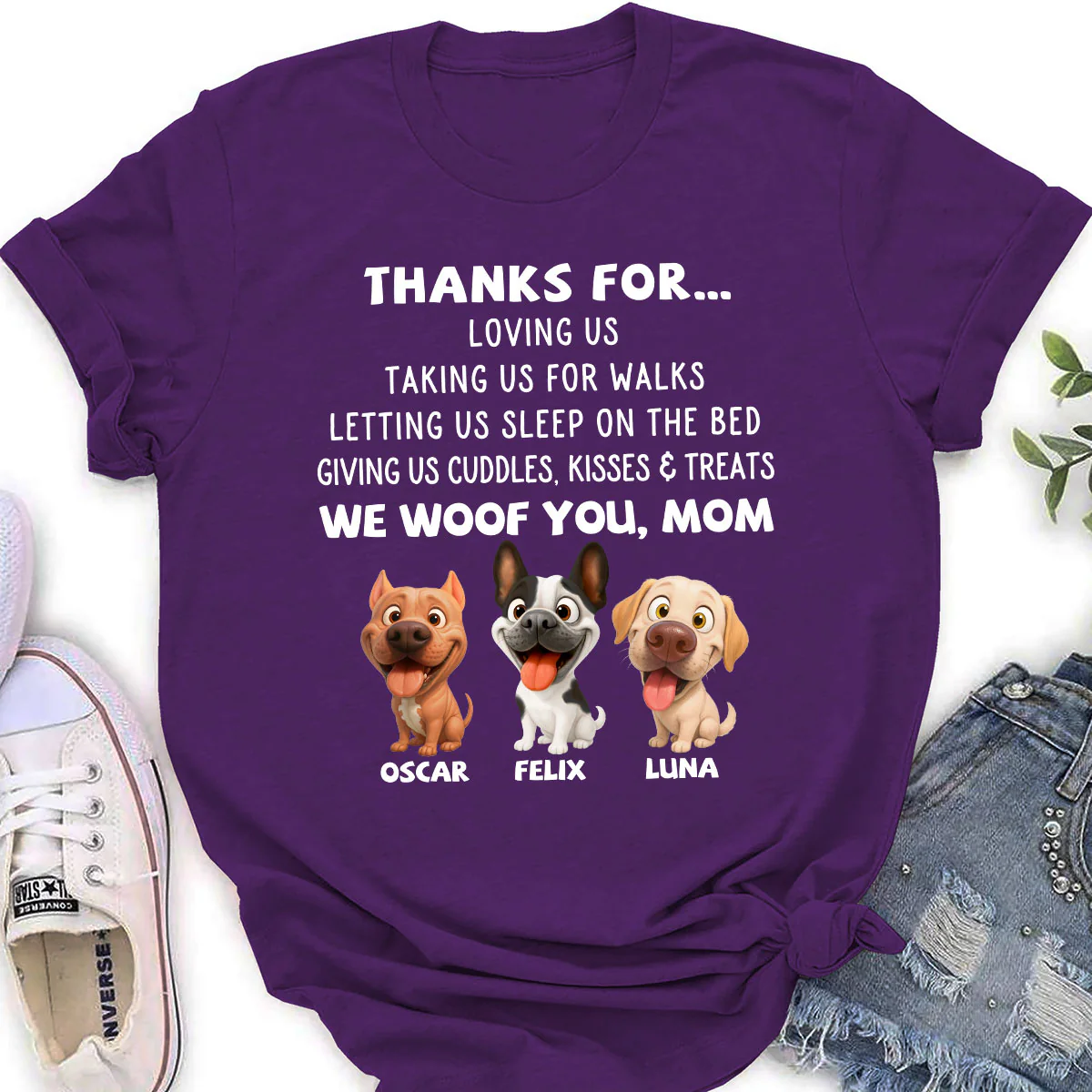 Thanks For Things You Do - Personalized Custom Women's T-shirt - Image 4