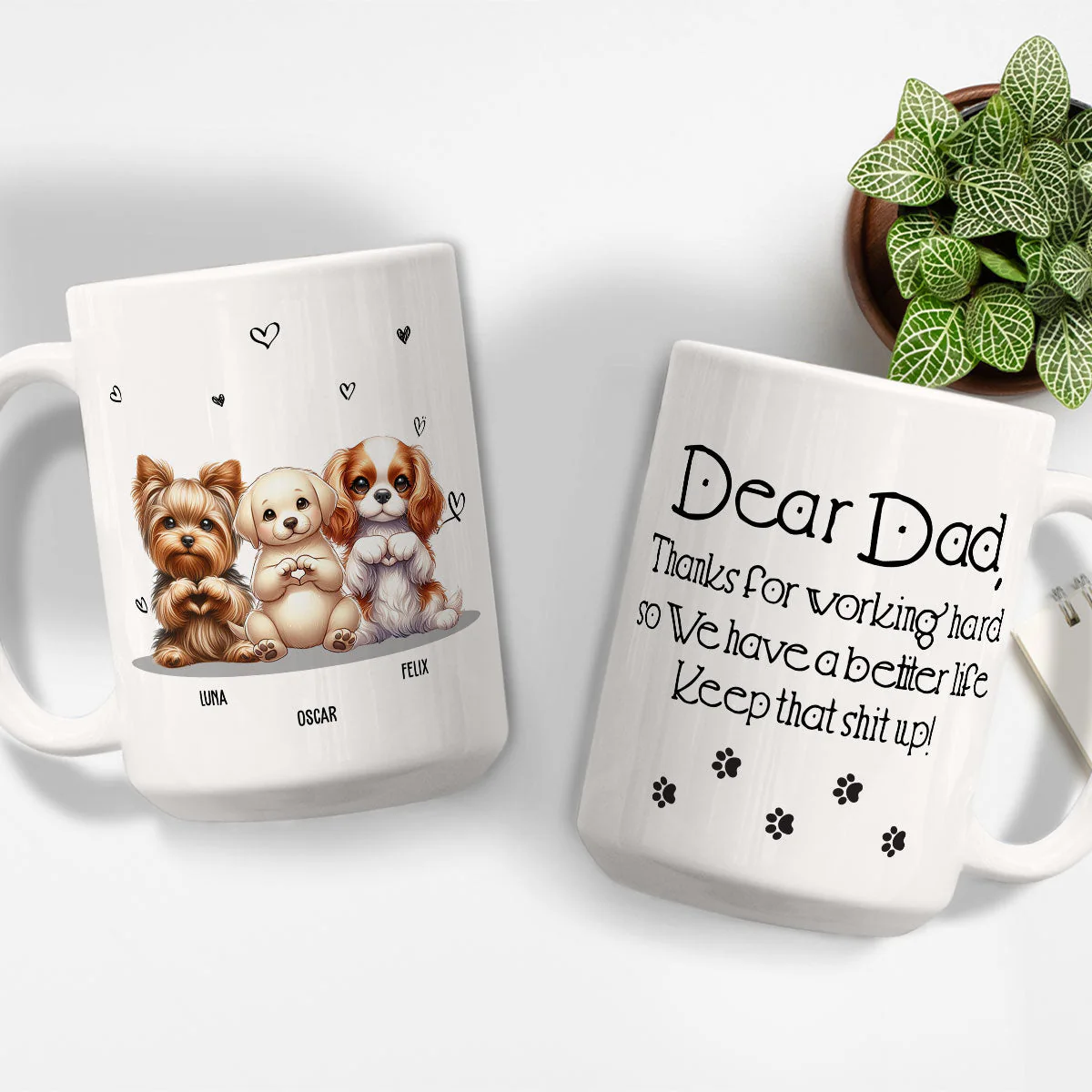 Thanks For Working Hard - Personalized Custom Coffee Mug - Image 5